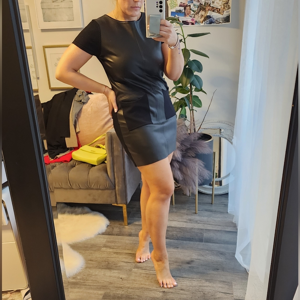 ZARA Faux Leather Dress